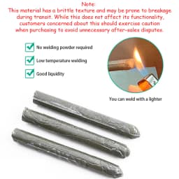 3/6/9/12pcs Universal Welding Rods,Easy Melt Low Temperature Welding Rod for Copper Iron Stainless Steel,Aluminum Repairing Kits