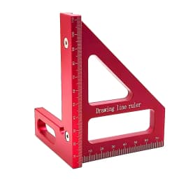 Woodworking Square Protractor Aluminum Alloy Miter Triangle Ruler High Precision Layout Measuring Tool for Engineer Carpenter