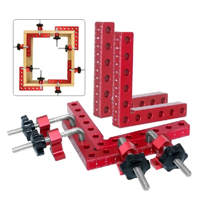 120/140mm Right Angle Fixing Clip 90 Degree L-shaped Auxiliary Fixture Positioning Panel Fixing Clip Woodworking Clamping Tool