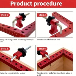 120/140mm Right Angle Fixing Clip 90 Degree L-shaped Auxiliary Fixture Positioning Panel Fixing Clip Woodworking Clamping Tool
