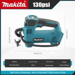 Makita Portable Air pump 18V Battery Lithium-Ion Cordless Inflator For Car Tyre Inflator Electric Motorcycle Pump