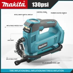 Makita Portable Air pump 18V Battery Lithium-Ion Cordless Inflator For Car Tyre Inflator Electric Motorcycle Pump