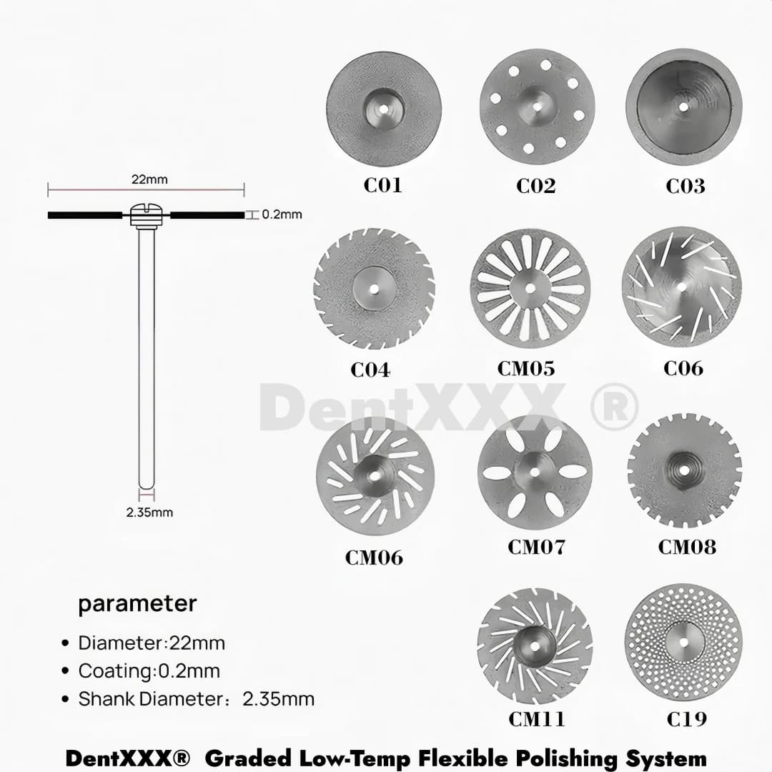 Ultra-Thin Double-Sided Diamond Grinding Discs – 0.20mm Cutting & Polishing Blades with 2.35mm Shank