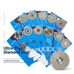 Ultra-Thin Double-Sided Diamond Grinding Discs – 0.20mm Cutting & Polishing Blades with 2.35mm Shank
