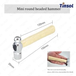 TINSOL Multi-functional Mini Round Head Hammer Car Safety Escape Window Breaker Manual Hammer for Auto Walnut Smashing Quick Use