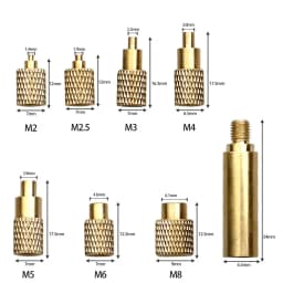 C245/HS-02A Soldering Iron Tip Heat Set Insert Thread Head M2-M8 Brass Insert Nut Insertion Tools Kit for 3D Printing & Plastic