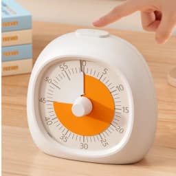 TINSOL 60 Minute Silent Visual Timer Practical Plastic Digital Clock Study Timer Focus Aid for Kids Classroom Homework Kitchen