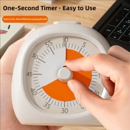 TINSOL 60 Minute Silent Visual Timer Practical Plastic Digital Clock Study Timer Focus Aid for Kids Classroom Homework Kitchen