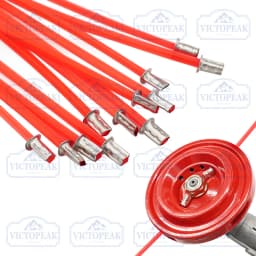12PCs Garden Power Tool Accessories Trimmer Line Square 3.0mm*21cm Orange Red Trimmer Line for Brush Cutter Trimmer Head