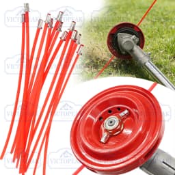 12PCs Garden Power Tool Accessories Trimmer Line Square 3.0mm*21cm Orange Red Trimmer Line for Brush Cutter Trimmer Head