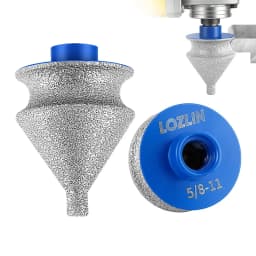 LOZLIN Diamond Chamfer Reaming Bit M14 5/8-11 for Porcelain Tile Ceramic Marble Granite Hole Enlarging Edge Trimming & Grinding