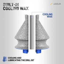 LOZLIN Diamond Chamfer Reaming Bit M14 5/8-11 for Porcelain Tile Ceramic Marble Granite Hole Enlarging Edge Trimming & Grinding
