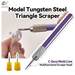 Nasedal Tungsten Steel Triangular Scribing Knife for Gundam Model Making Panel Line C-Surface Engraving Metal Scraper Hobby Tool