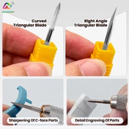 Nasedal Tungsten Steel Triangular Scribing Knife for Gundam Model Making Panel Line C-Surface Engraving Metal Scraper Hobby Tool
