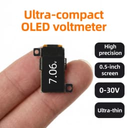 DC 0-30V Ultra-thin Mini Digital Voltmeter 0.5-inch OLED Display Voltage Meter Volt Monitor 12-bit High-precision ADC Sampling
