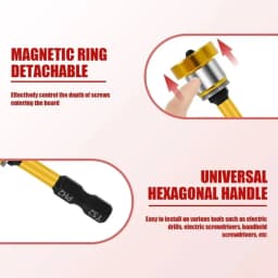 Screw Bits Plasterboard Magnetic Positioning Screwdriver Bits Hex Shank Drywall Extension Locating Batch Head Tools Parts
