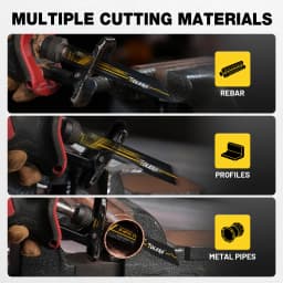 TOLESA Reciprocating Saw Blades 9 Inch Heavy Metal Cutting Reciprocating Saw Blade Bi-Metal Sabre Saw Blades for Rebar 5/10/25PC