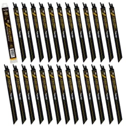 TOLESA Reciprocating Saw Blades 9 Inch Heavy Metal Cutting Reciprocating Saw Blade Bi-Metal Sabre Saw Blades for Rebar 5/10/25PC