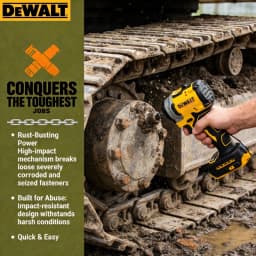 DEWALT DCF922 20V Cordless Impact Wrench: 1/2" High Torque Power Tool (Battery Not Included)