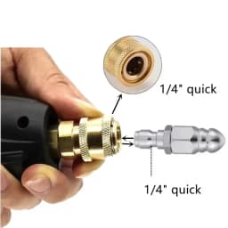 1/4" High Pressure Water Jet Nozzle, Quick Connect Tip for Sewer Drain Cleaning, Heavy Duty Drain Hose Cleaner Tool