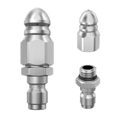 1/4" High Pressure Water Jet Nozzle, Quick Connect Tip for Sewer Drain Cleaning, Heavy Duty Drain Hose Cleaner Tool