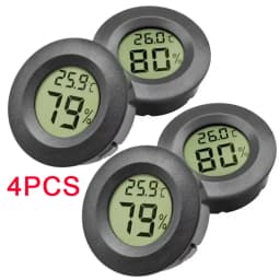4PCS LCD Digital Thermometer Hygrometer Indoor Room Electronic Temperature Humidity Meter Sensor Gauge Weather Station Home 