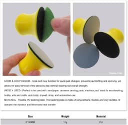 2-6" Hook and Loop Hat Hand Sanding Block Sandpaper PU Foam Hand Pad Polishing Pad for Woodworking Manual Polishing Tools