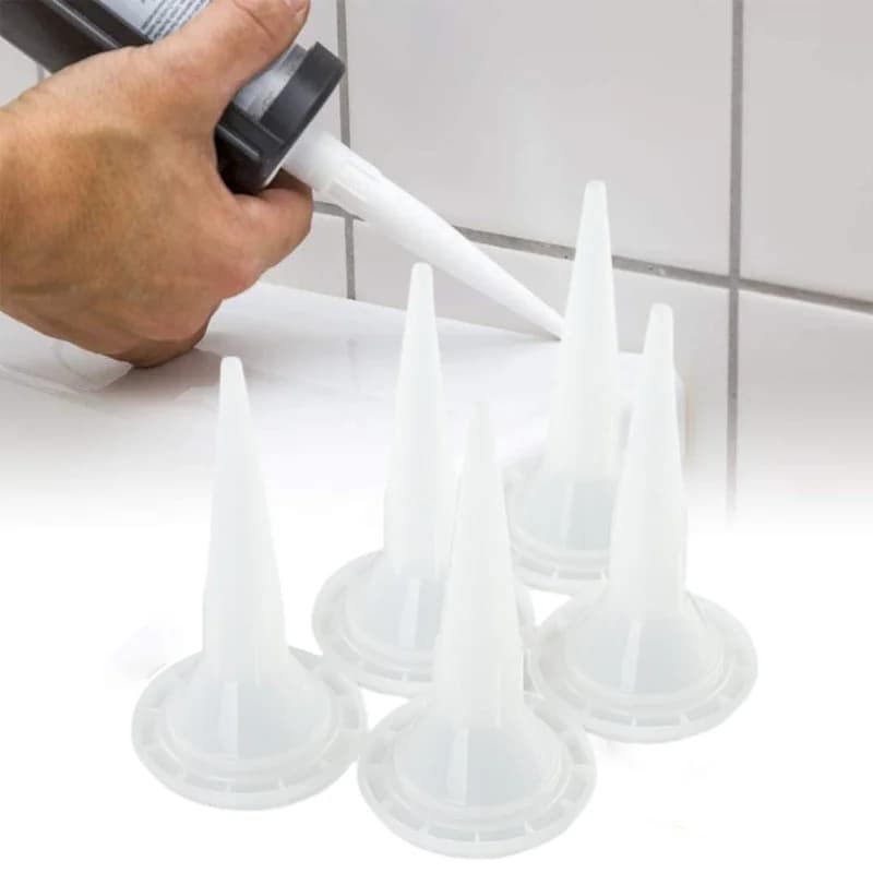 1/6/10/20pcs Universal Caulking Gun Nozzles Plastic Glass Glue Sealant Silicone Caulking Tips Mouth for Home Construction Tools