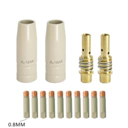 14Pcs 15AK New Coating Protection Nozzle 0.8/1.0/1.2MM Non-stick Welding Slag European Airless Protection Protective Sleeve