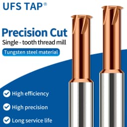 UFS Tap 1PCS CNC Machine Solid Carbide Single Tooth Thread Milling Cutter M1 M1.6 M2 M3 M4 M5 M6 M8 M10 M12 Mill Mills Cutters