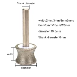 SI FANG Concave Diamond Grinding Wheel 2-12mm for Glass Jade Ceramic Sharpening Rotary Grinding Tool Polishing Wheel