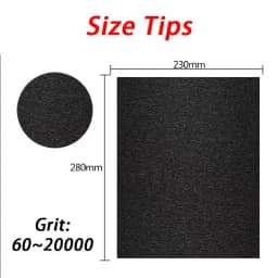 Silicon Carbide Sandpaper 60-20000Grit Waterproof Wet/Dry 230x280mm for Wood Metal Stone Surface High Performance Abrasive Sheet