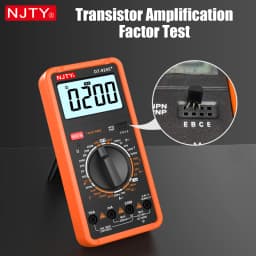 NJTY DT-9205+ Digital Multimeter Manual Range Electrical Tester Voltage Current Resistance Frequency HEF Live Wire Voltage Meter