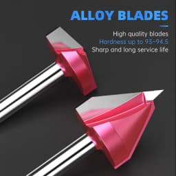 HUHAO 6mm Shank V Shape Wood Router Bit 60 90 120 150 Degrees 3D Engraving Bit Carbide End Mill for Wood MDF Cutting Slotting