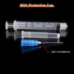 10pcs/Box 2/3ml Disposable Luer Lock Syringes with 23/25Ga Stainless Needle For Pet Farm Animal Measuring Liquid Refilling