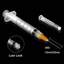 10pcs/Box 2/3ml Disposable Luer Lock Syringes with 23/25Ga Stainless Needle For Pet Farm Animal Measuring Liquid Refilling
