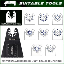 XCAN 1/2/5/10pcs 68mm Oscillating Saw Blade Multi-Function HCS Saw Blades Quick Release Cutter For Wood DIY Power Tools