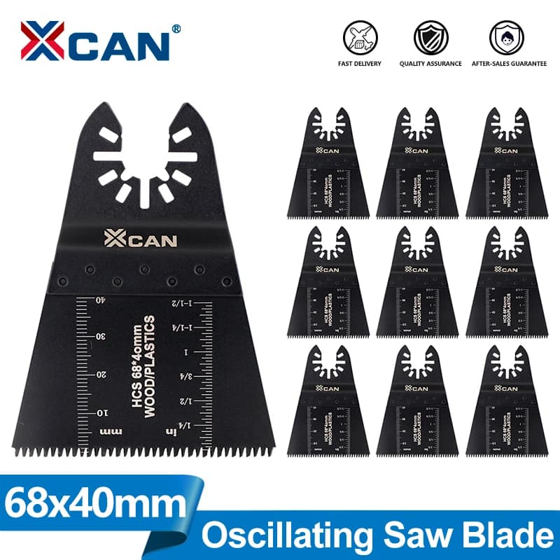 XCAN 1/2/5/10pcs 68mm Oscillating Saw Blade Multi-Function HCS Saw Blades Quick Release Cutter For Wood DIY Power Tools