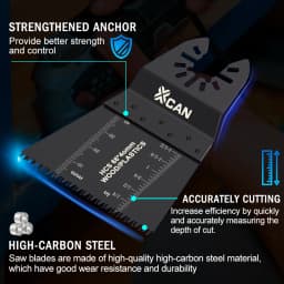 XCAN 1/2/5/10pcs 68mm Oscillating Saw Blade Multi-Function HCS Saw Blades Quick Release Cutter For Wood DIY Power Tools
