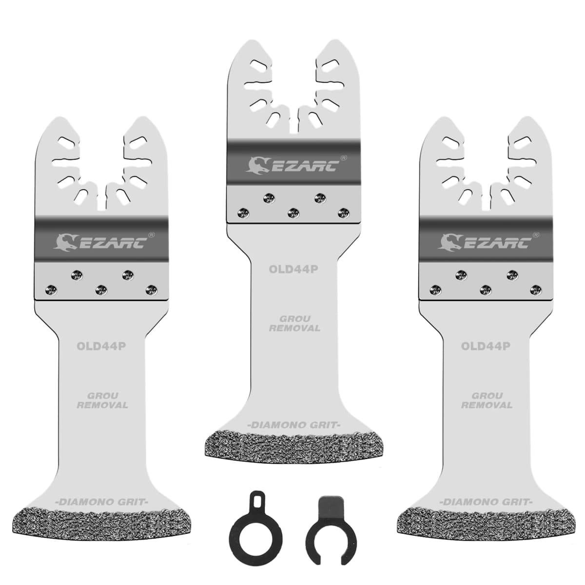 EZARC Diamond Oscillating Blades 3pcs, Oscillating Multi Tool Saw Blades for Cleaning Mortar, Grout Removal, Extra Long Reach