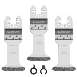 EZARC Diamond Oscillating Blades 3pcs, Oscillating Multi Tool Saw Blades for Cleaning Mortar, Grout Removal, Extra Long Reach