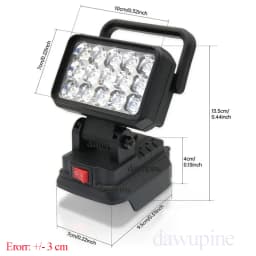 For Makita 18V Li-ion Battery Tool Accessories 15 Beads LED Working Light Lamp Flashlight Torch Spotlight Emergency Tool Light