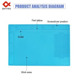 Anti-static ESD Soldering Silicone Mat Heat-Resistant Work Pad For Soldering Iron Soldering Station Repair Desoldering Platform