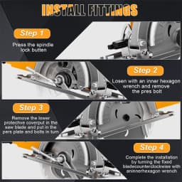 Electric Goddess 5in Brushless Electric Circular Saw For Dewalt 20V Battery Cordless 1000W Handheld Woodwork Saw Power Tool 
