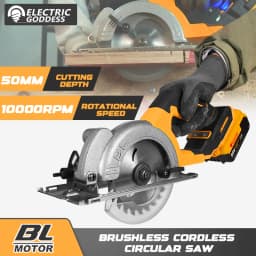 Electric Goddess 5in Brushless Electric Circular Saw For Dewalt 20V Battery Cordless 1000W Handheld Woodwork Saw Power Tool 