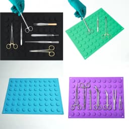 Black Magnetic Mat Instrument Tool Attachment Mats Magnetic Silicone Tools Mats Pad