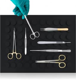 Black Magnetic Mat Instrument Tool Attachment Mats Magnetic Silicone Tools Mats Pad
