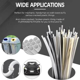 20cm Plastic welding rod Set ABS/PP/PVC/PE Weld Sticks for 5X2mm Car Bumper Repair Soldering Accessories Hot Air Gun Welder Kit