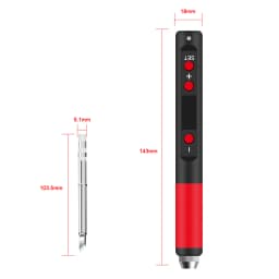 T12 Series T65 Digital Electric USB Soldering Iron Kit Set Mini Smart Adjustable Temperature Welding Tool 180-500℃ wireless