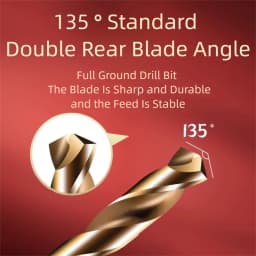 TG High Speed Steel 6542 Hexagonal Shank Twist Drill with Handle for Metalworking Stainless Steel Metal Drilling 1.5-13mm Tools